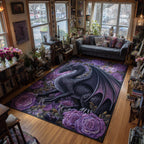 Mystic Flame area rug in a living room