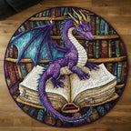 Mystic Flame Round Mat Rug - washable non-slip printed rug