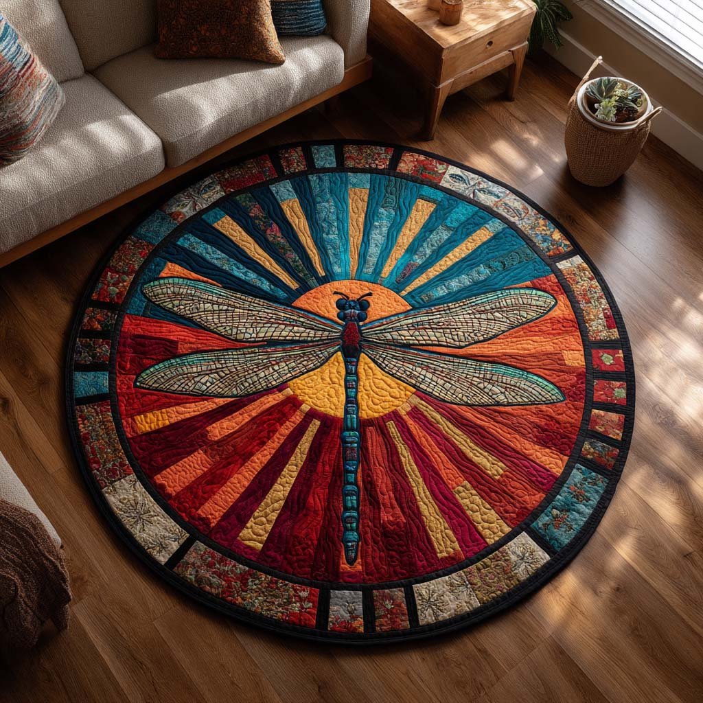 Mystic Flight Round Mat Rug - Nature Design | Serene Home Decor