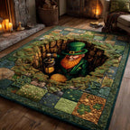 Mystic Gold Portal area rug in a living room