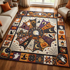 Mystic Halloween Patch area rug in a living room