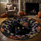 Mystic Hat Round Mat Rug - washable non-slip printed rug