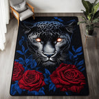 Mystic Leopard area rug in a living room