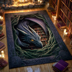 Mystic Library area rug in a living room