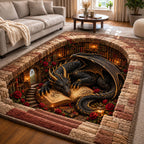Mystic Library Guardian area rug in a living room