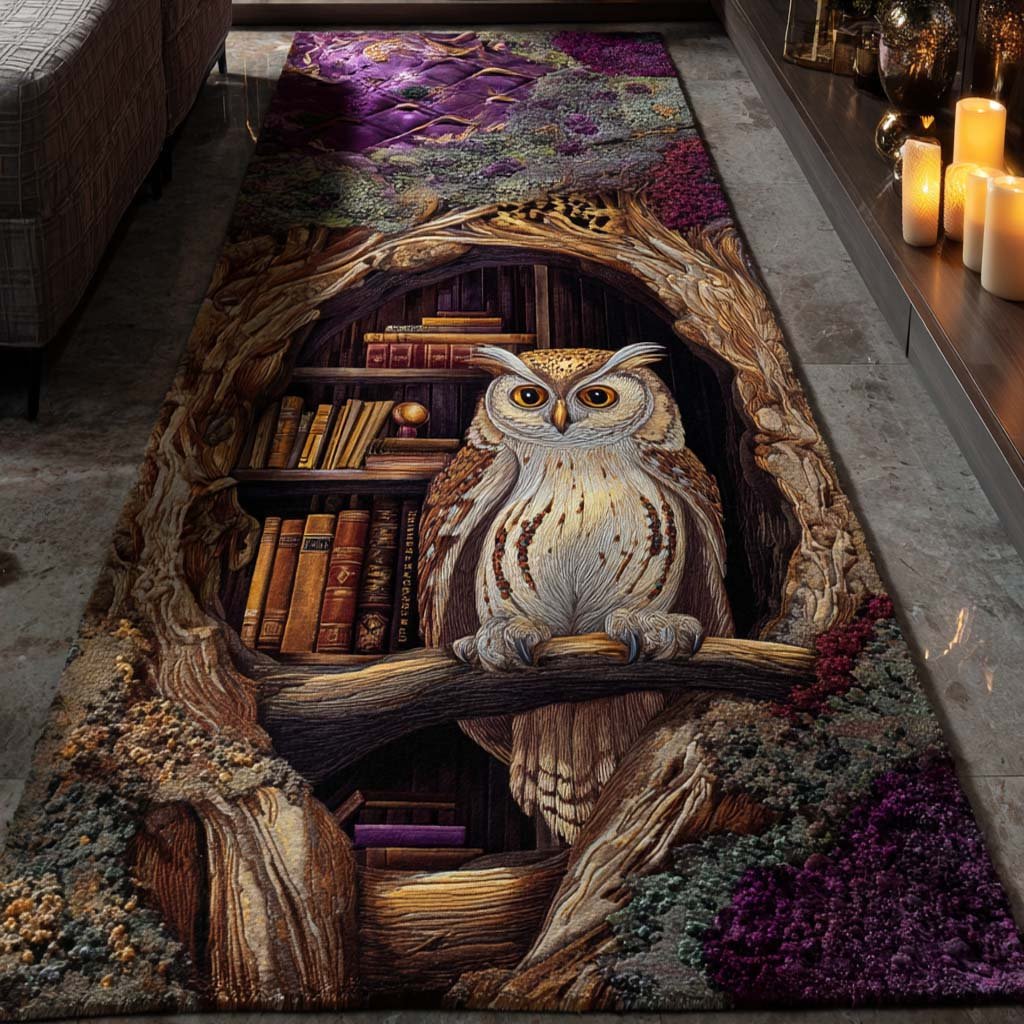 Mystic Library Runner Carpet Runner Rug - Cute Pet Design | Animal Printed Runner Rug