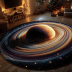 Mystic Nebula Round Mat Rug