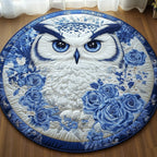 Mystic Night Owl Round Mat Rug - Cute Pet Design | Animal Printed Home Decor
