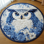 Mystic Night Owl Round Mat Rug - Cute Pet Design | Animal Printed Home Decor