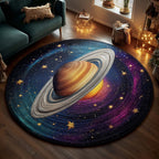 Mystic Planet Round Mat Rug - Nature Design | Serene Home Decor