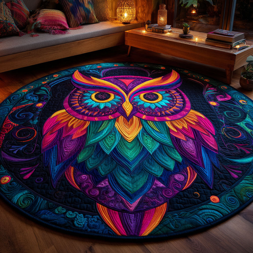Mystic Plumage Round Mat Rug NCU0TV134