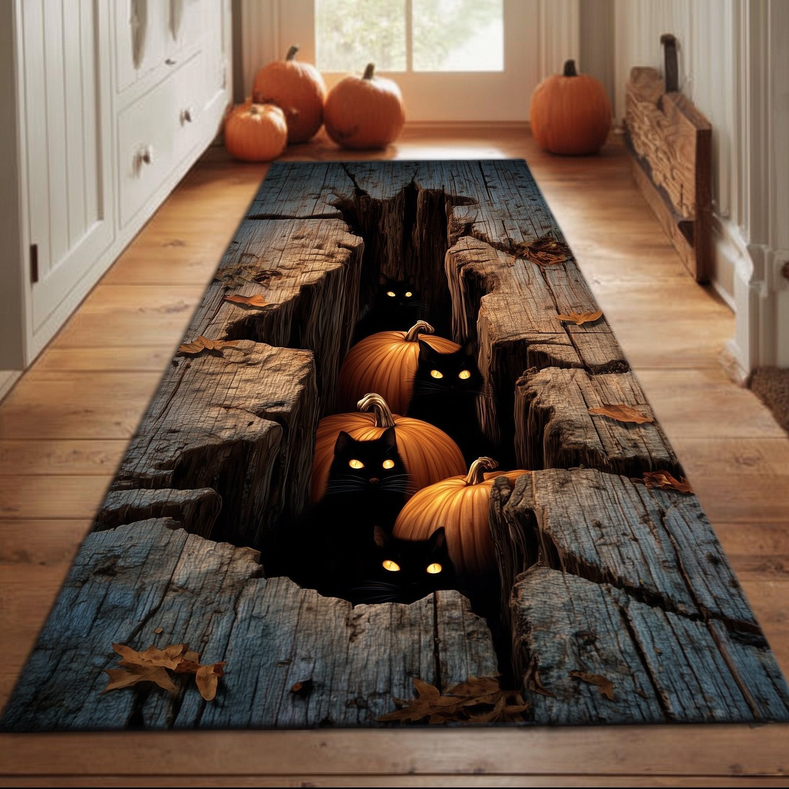 Mystic Pumpkin Runner Rug - Nature Design | Serene Runner Rug