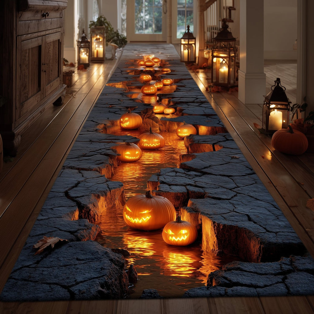 Mystic Pumpkin Runner Rug - Nature Design | Serene Runner Rug