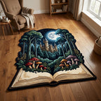 Mystic Realm Custom Shape Area Rug - Nature Design | Die-Cut Non-Slip Rug - washable non-slip printed rug