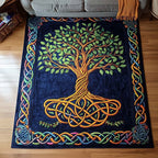 Mystic Roots area rug in a living room