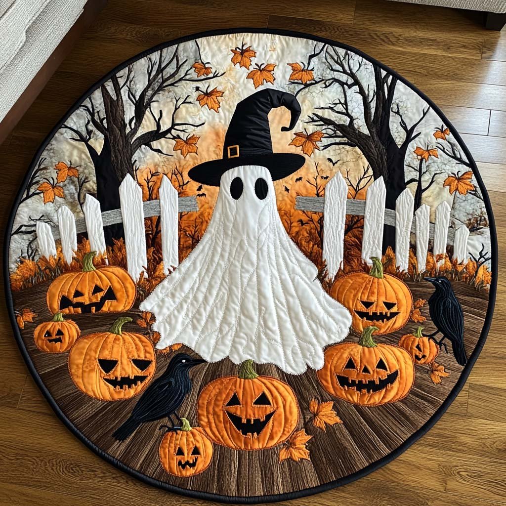 Mystic Shadows Round Mat Rug - washable non-slip printed rug