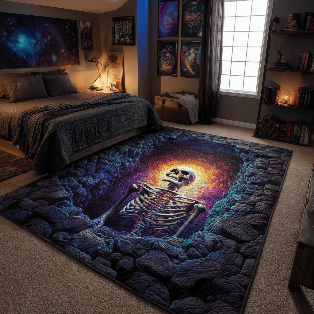 Mystic Skeleton area rug in a living room
