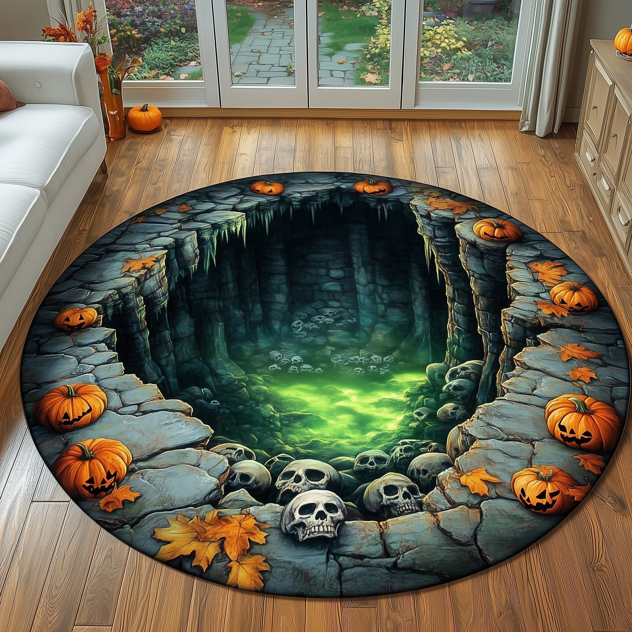 Mystic Skull Round Mat Rug GFTOHD10975