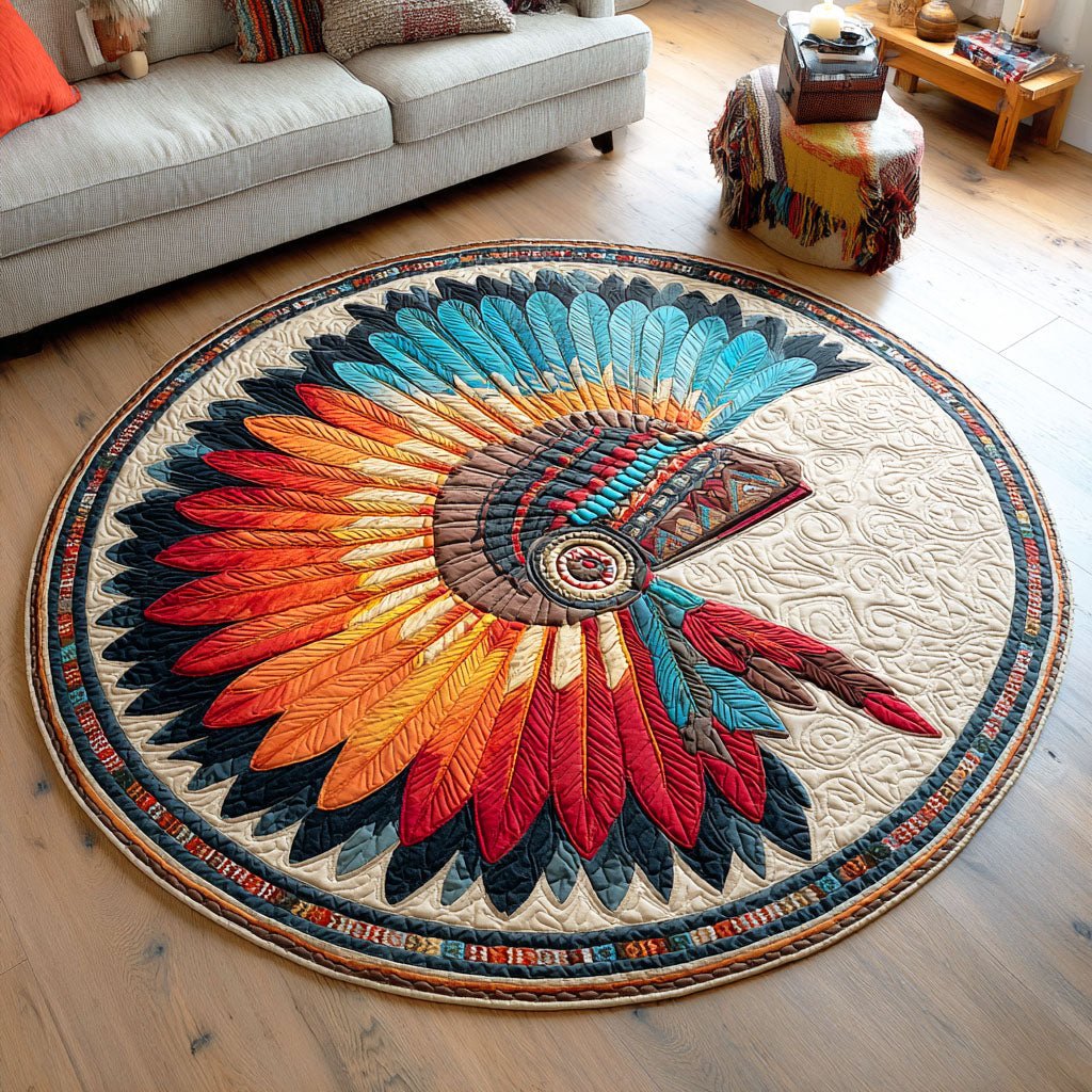 Mystic Weave Round Mat Rug - washable non-slip printed rug