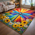 Mystic Wings area rug in a living room
