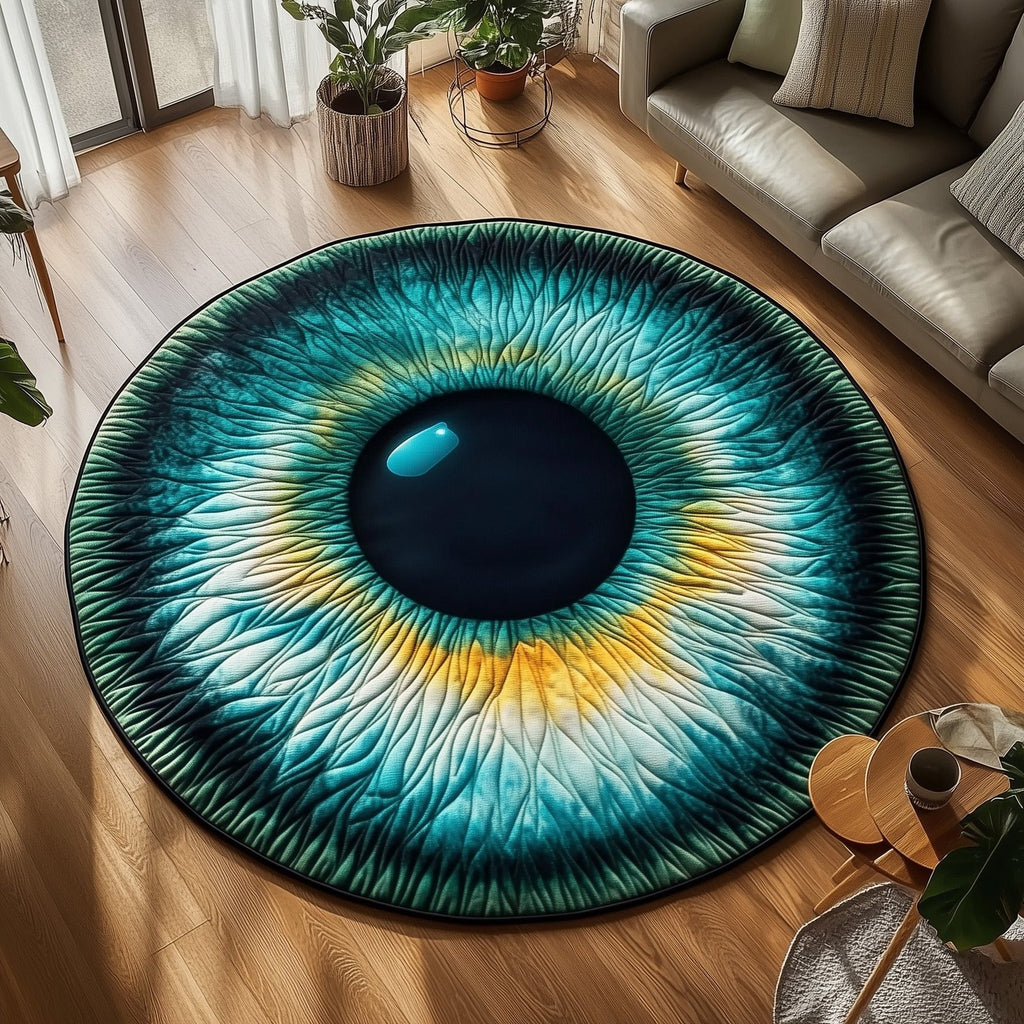 Mystical Eye Vortex Round Mat Rug - Nature Design | Serene Home Decor