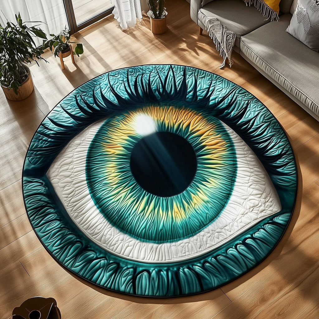 Mystical Eye Vortex Round Mat Rug - Nature Design | Serene Home Decor