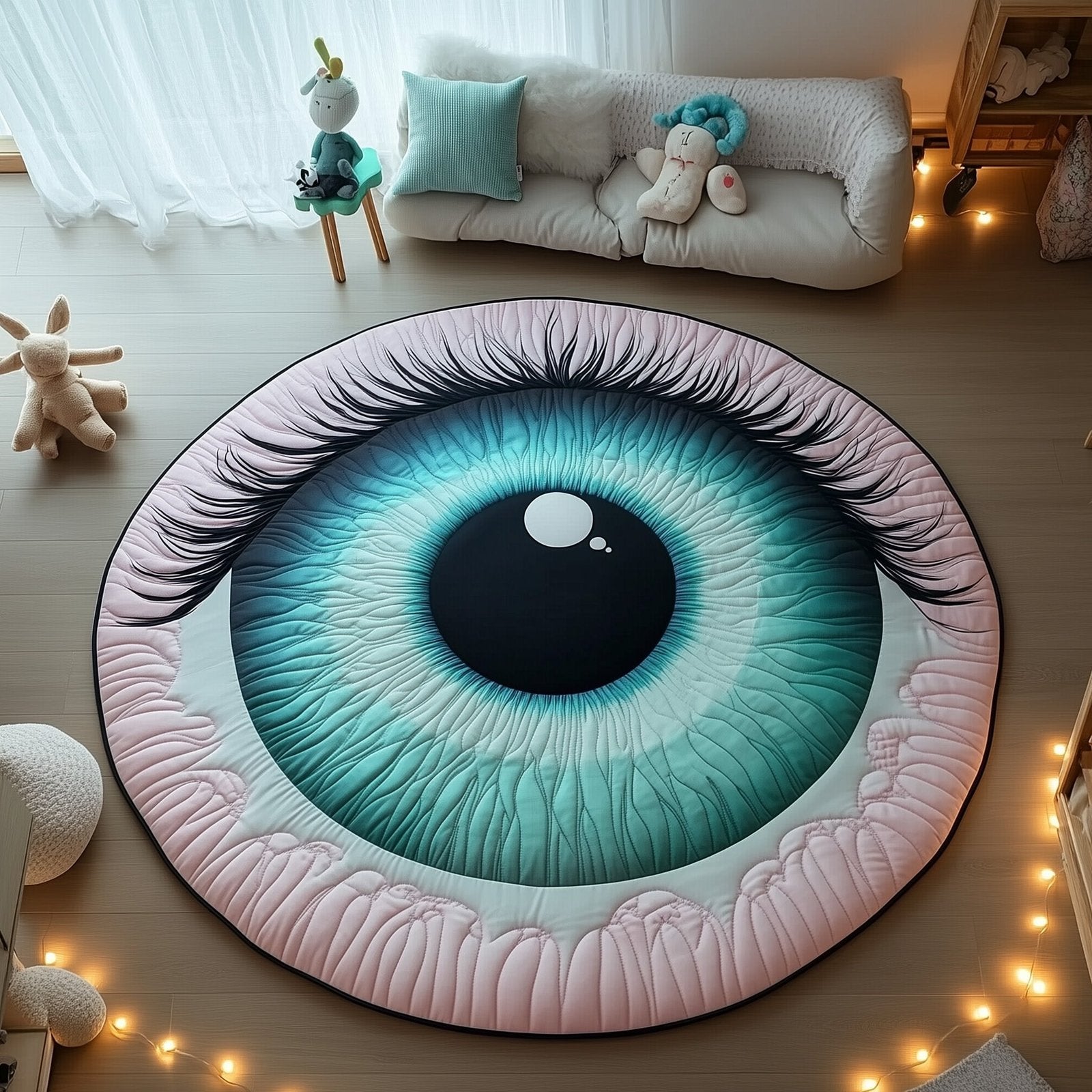 Mystical Eye Vortex Round Mat Rug - Nature Design | Serene Home Decor