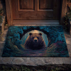 Mystical Portal Bear Doormat - Cute Animal Design | Printed Welcome Doormat