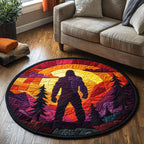 Mythic Creature Round Mat Rug - washable non-slip printed rug