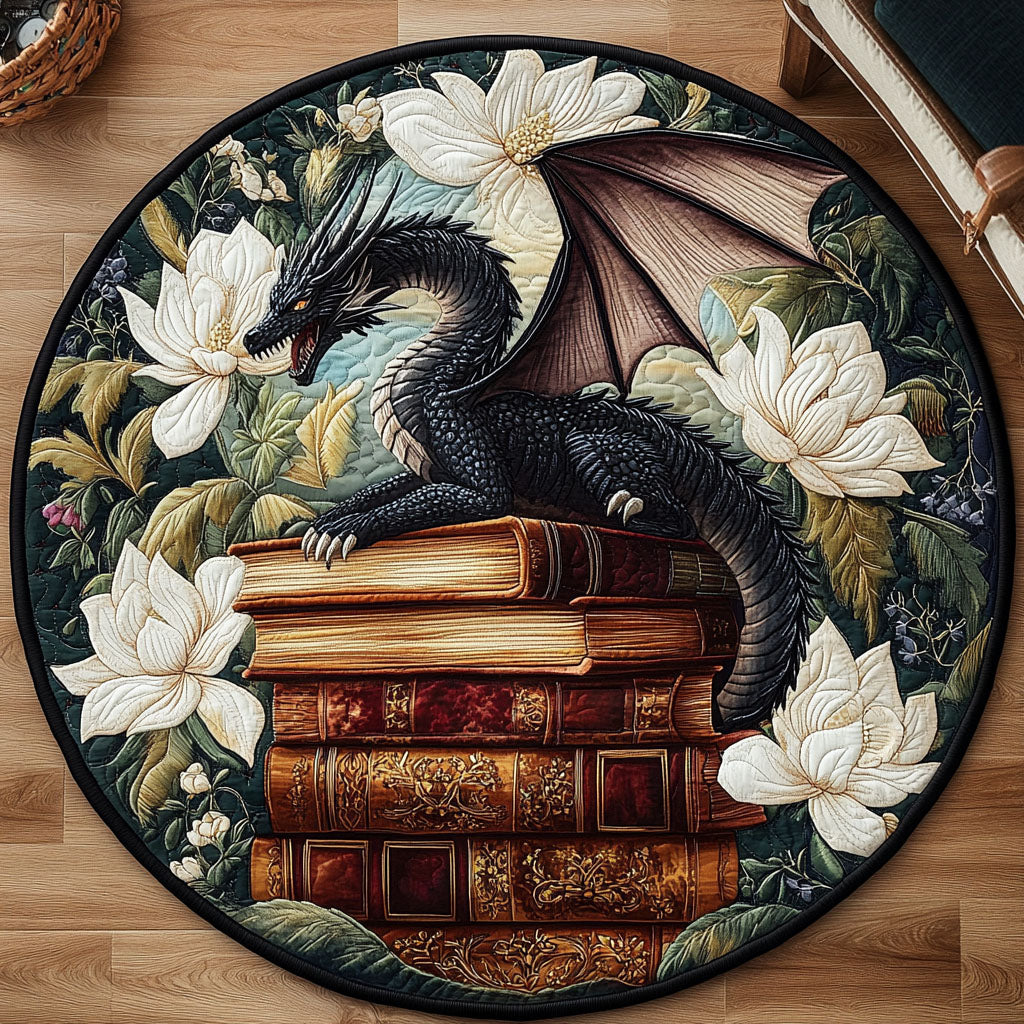 Mythical Dragon Round Mat Rug