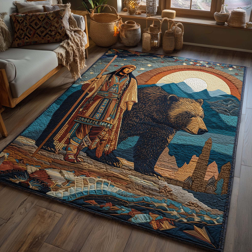 Native Guardian area rug in a living room