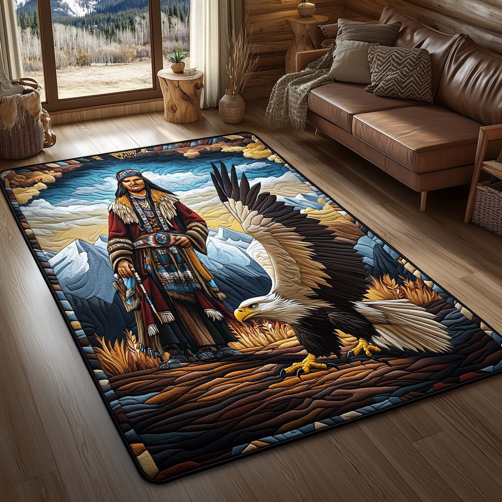 Native Guardian area rug in a living room