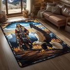 Native Guardian area rug in a living room