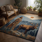 Native Guardian area rug in a living room