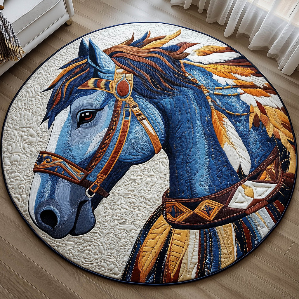 Native Hoof Round Mat Rug - Nature Design | Serene Home Decor