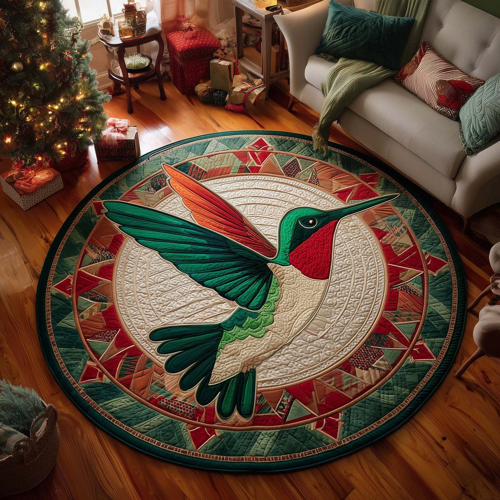 Native Hummingbird Round Mat Round Mat Rug - Nature Design | Serene Home Decor