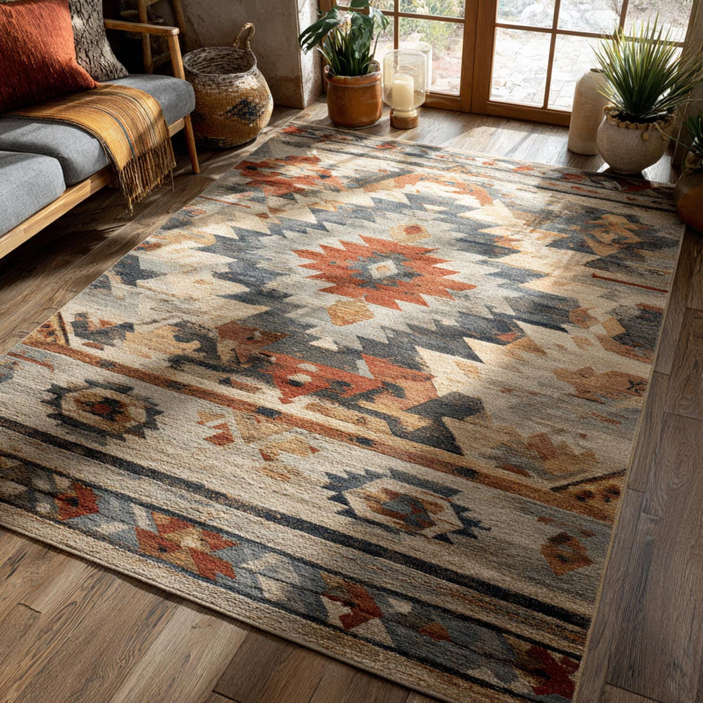 Native Spirit area rug in a living room
