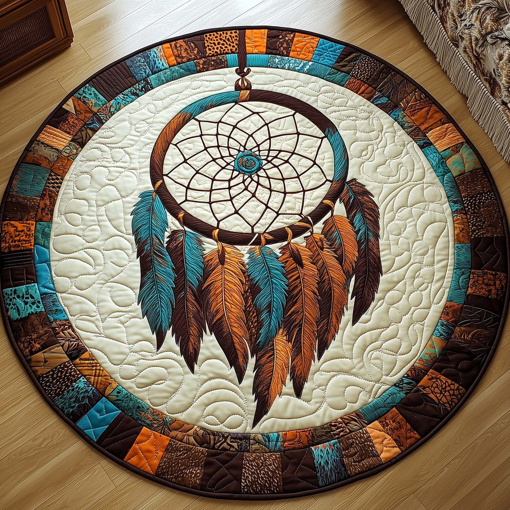 Native Warrior Spirit Round Mat Rug - Nature Design | Serene Home Decor