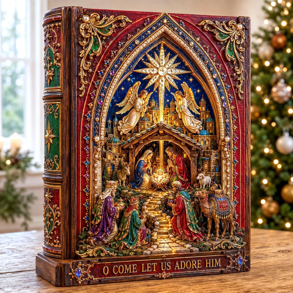 Nativity Cathedral wooden block, laser-cut 3-layer wood