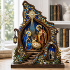 Nativity Star Chapel wooden block, laser-cut 3-layer wood
