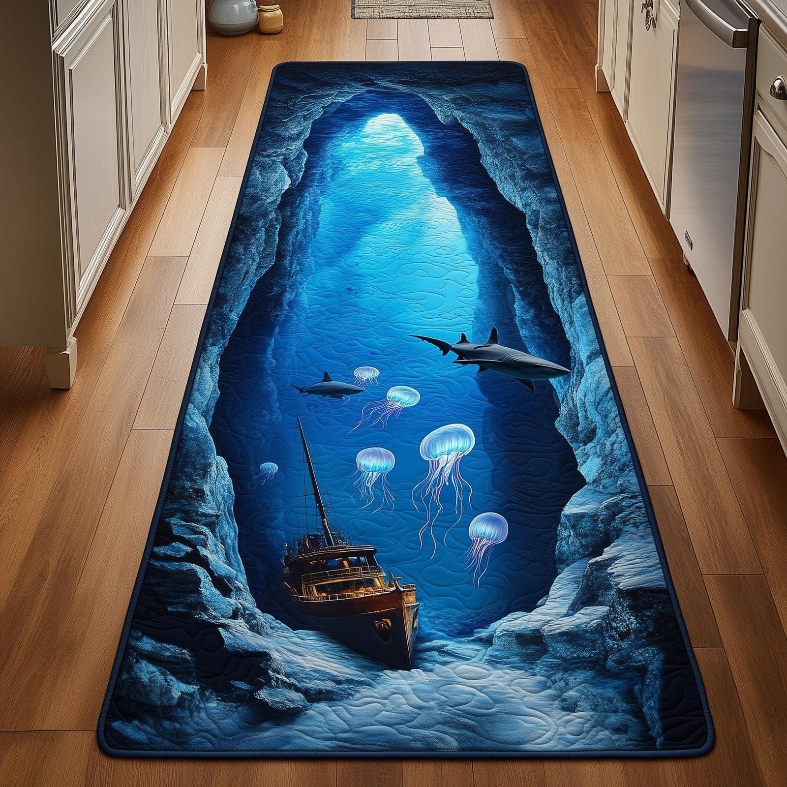 Nature Deep Crack Runner Rug - Nature Design | Serene Runner Rug