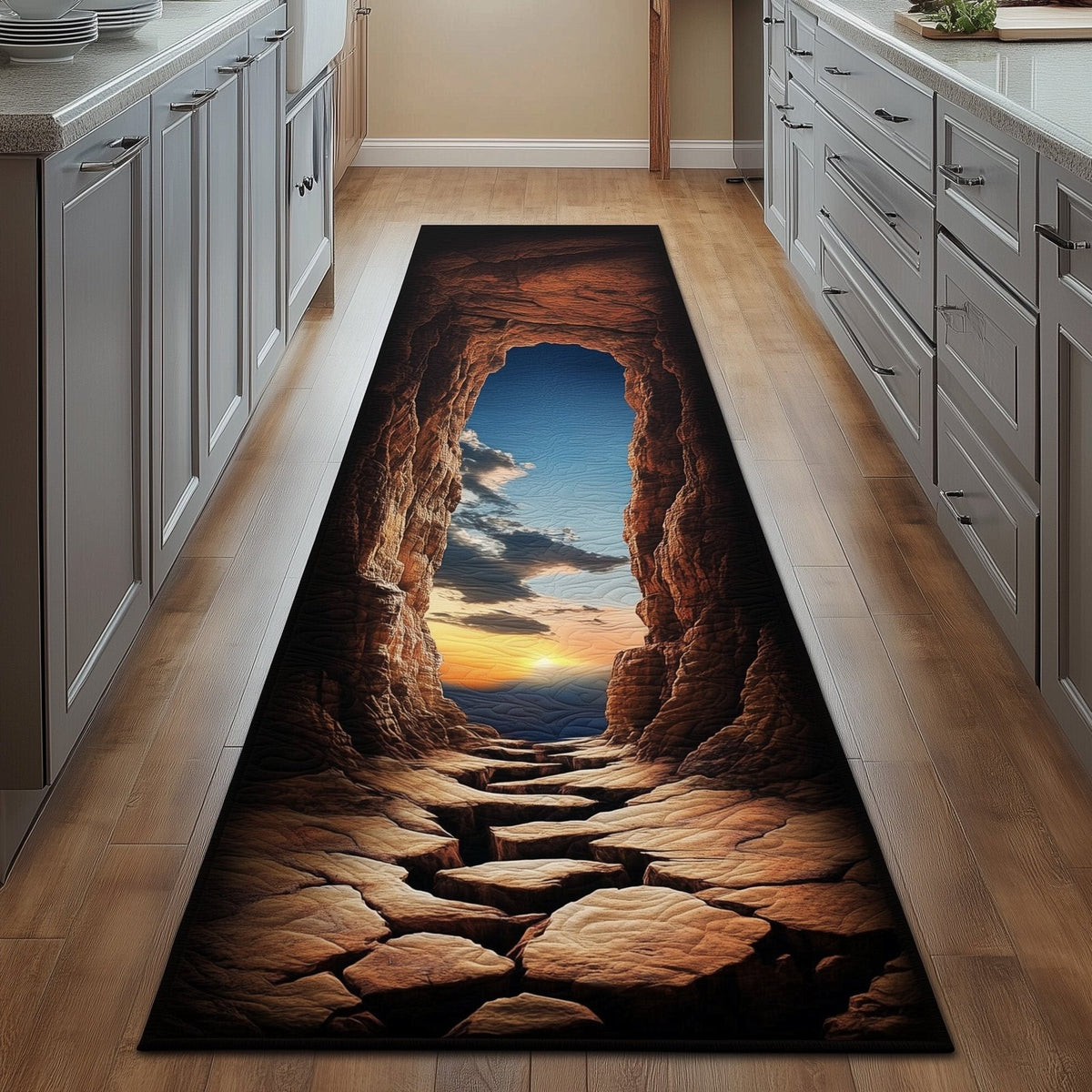 Nature Deep Crack Runner Rug - Nature Design | Serene Runner Rug