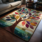 Nature Glow area rug in a living room