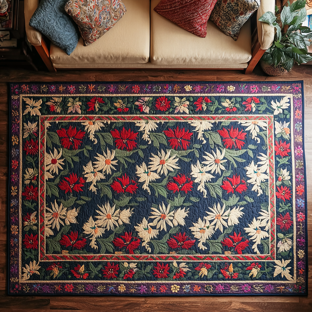 Nature Glow area rug in a living room
