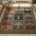 Nature Roots area rug in a living room