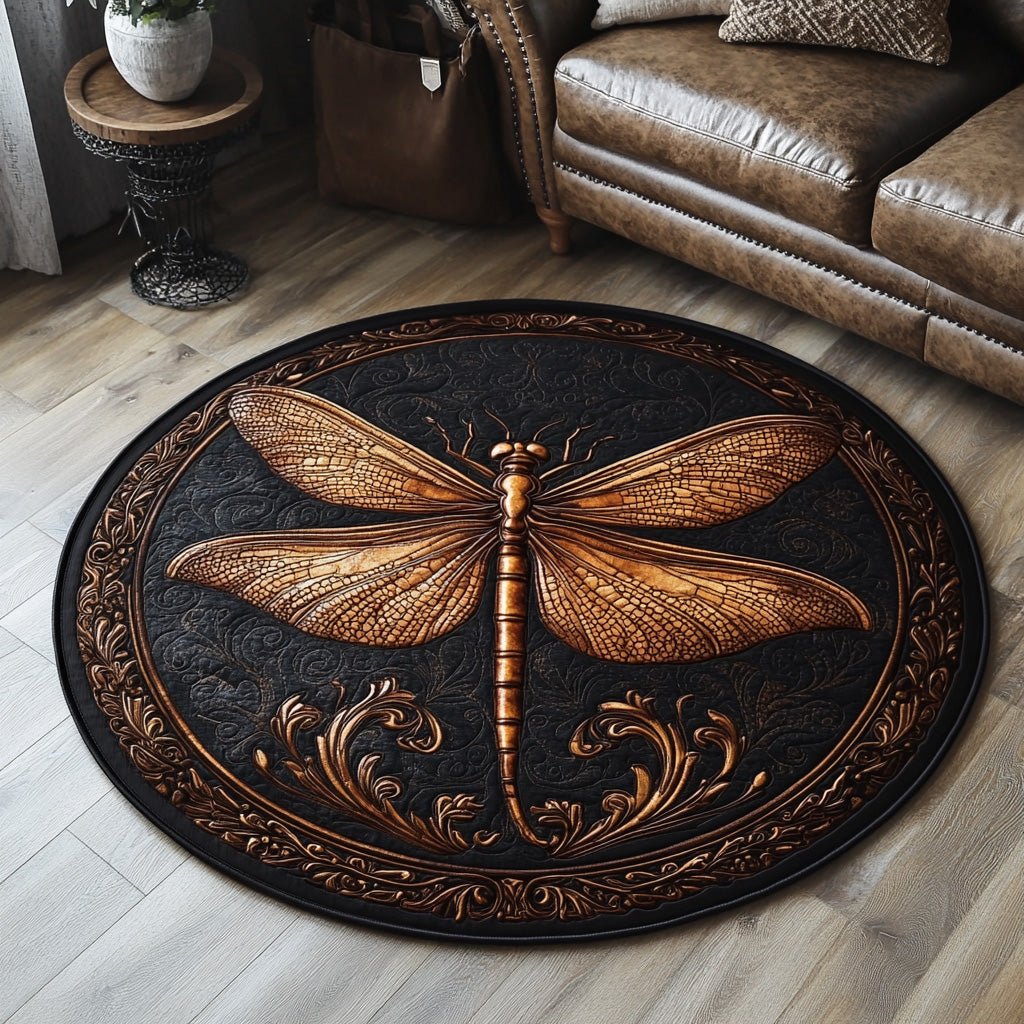 Nature Spirit Round Mat Rug - washable non-slip printed rug