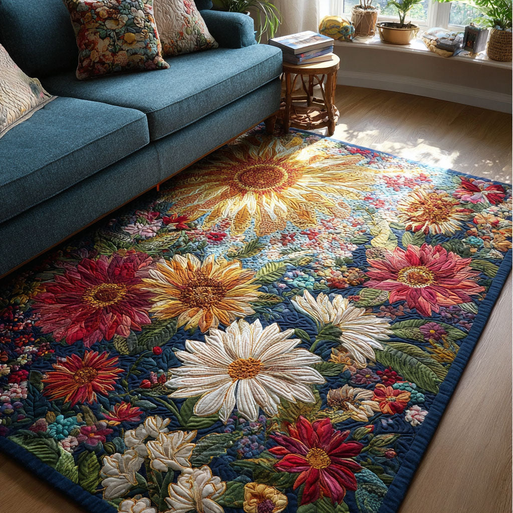 Nature in Color area rug in a living room
