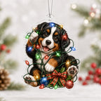 Naughty Bernese Mountain Dog Christmas Ornament