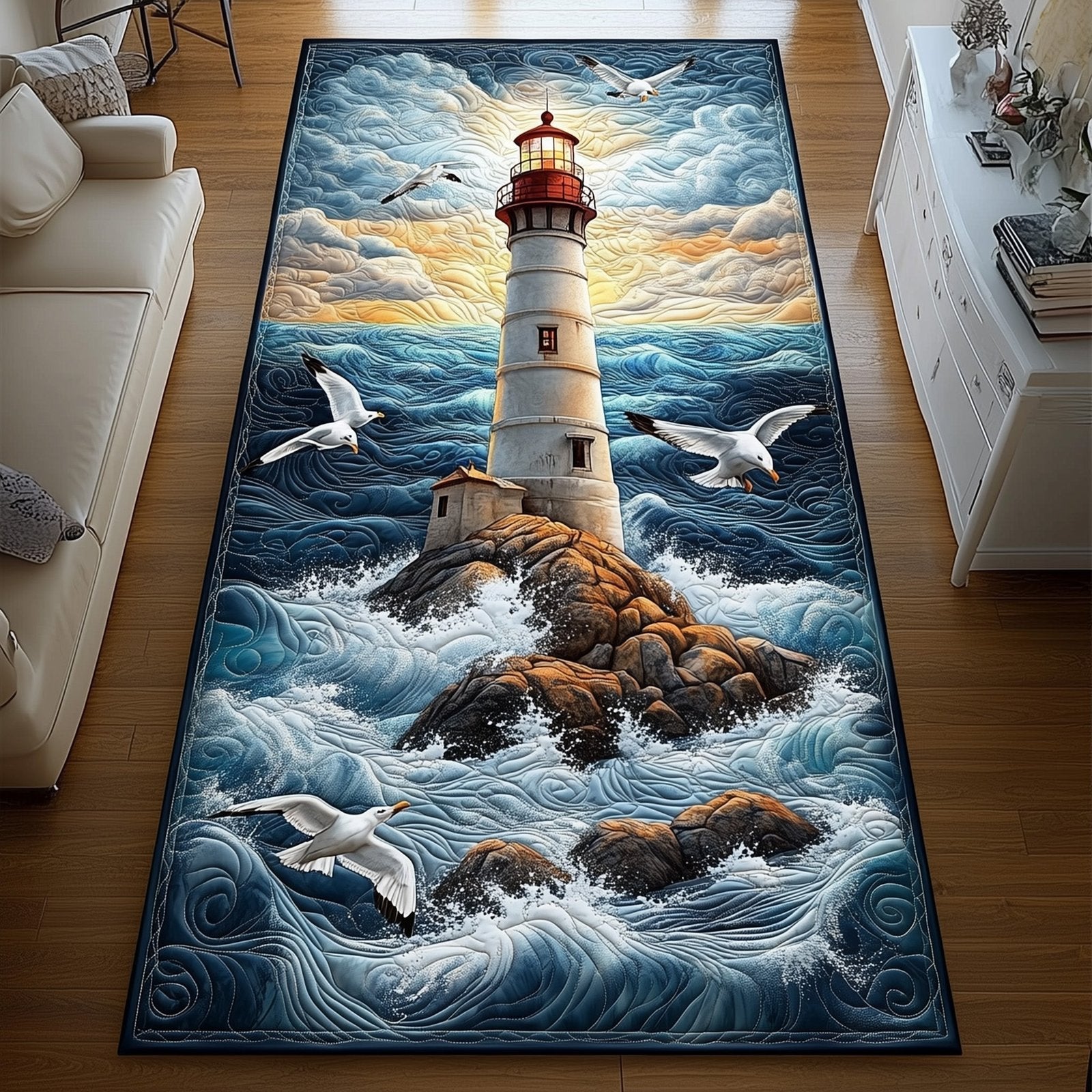 Nautical Haven Runner Rug - Nature Design | Serene Runner Rug