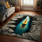 Nautical Horizon area rug in a living room